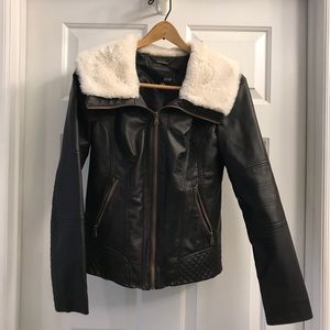 Dark brown moto jacket